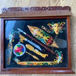 Wooden display box wall hanging